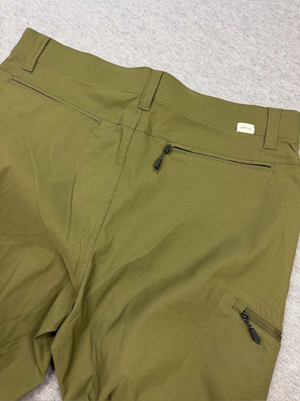 Orvis Men’s 34x34 Olive Green Stretch Water Repellent Outdoor Performance Pants - Picture 4 of 10